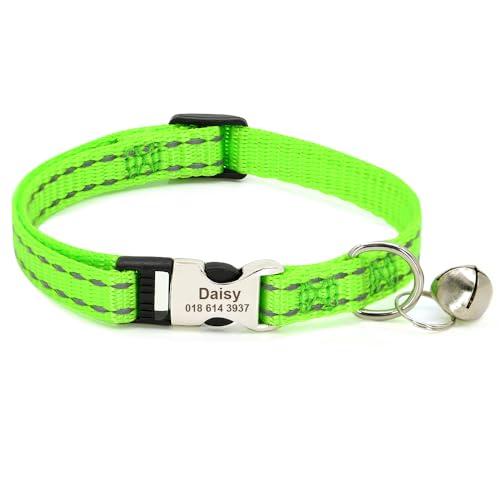 SARUEL Personalisiertes Namensschild,Katzenhalsband,Sicherheit,Individuelles Katzenhalsband,Halskette,ID-Namensschild Für Welpen,Kätzchen,Katzen,Zubehör,S18-28cm SARUEL Personalisiertes Namensschild,Katzenhalsband,Sicherheit,Individuelles Katzenhalsband,Halskette,ID-Namensschild Für Welpen,Kätzchen,Katzen,Zubehör,S18-28cm von SARUEL