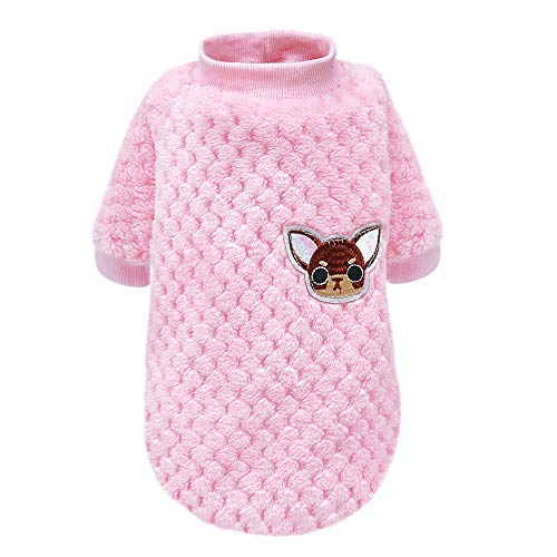 SARUEL Süße Haustier-Hundekleidung Für Kleine Mittelgroße Hunde,Katzen,Chihuahua,Yorkies,Warme Winter-Haustierkleidung,Manteljacke,Rosa,2XL von SARUEL