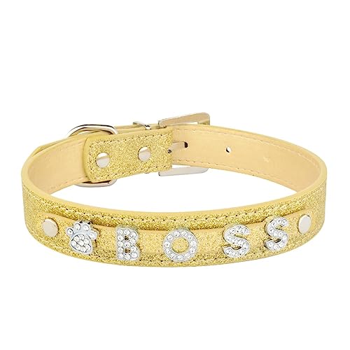 SARUEL Verstellbares Nylon-Halsband,Personalisierte Hunde- Und Katzenmarke,Hundehalsbänder,Welpen,Mittelgroße Hunde,ID,Benutzerdefinierte DIY-Namenshalsbänder,Leuchtendes Gold,S SARUEL Verstellbares Nylon-Halsband,Personalisierte Hunde- Und Katzenmarke,Hundehalsbänder,Welpen,Mittelgroße Hunde,ID,Benutzerdefinierte DIY-Namenshalsbänder,Leuchtendes Gold,S von SARUEL