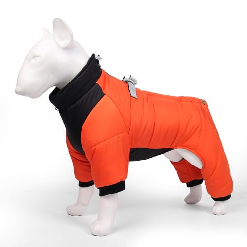 SARUEL Warme,wasserdichte Winter-Hundemanteljacke Mit Geschirr,Haustier-Welpen-Hundekleidung,Chihuahua-Kleidung Für Französische Bulldoggen Für Kleine Große Hunde,C,XL von SARUEL