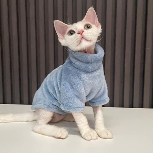 SARUEL Warme Winterkleidung Für Katzen,Rollkragenpullover,Kätzchenpullover,Haustier-Fluffjacke Für Kleine Und Mittelgroße Hunde,Katzenjacke,Welpenmantel,Chihuahua-Kostüm,B,M von SARUEL