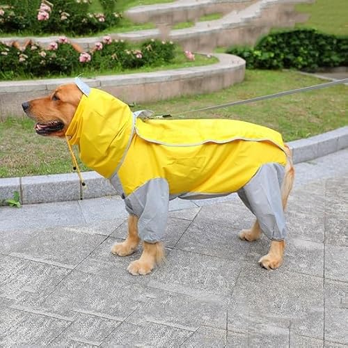 SARUEL Wasserdichter Großer Hunderegenmantel,Große Hundekleidung,Haustiermantel,Regenjacke,Mittelgroßer Großer Hundeponcho Für Golden Retriever-Samoje-Hunde,Gelb,XXL SARUEL Wasserdichter Großer Hunderegenmantel,Große Hundekleidung,Haustiermantel,Regenjacke,Mittelgroßer Großer Hundeponcho Für Golden Retriever-Samoje-Hunde,Gelb,XXL von SARUEL