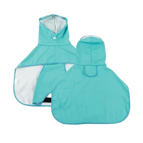 SARUEL Wasserdichter Regenmantel Für Kleine Und Große Hunde,Mittelgroße Und Große Hundekleidung,Atmungsaktive Regenmanteljacke,Hundeponcho,Kleidungsweste,Blau,6XL von SARUEL