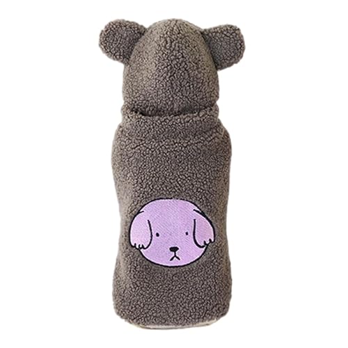 SARUEL Winter Warme Fleece-Haustier-Kleidung,Niedliche Hunde-Katzen-Jacke Mit Hut Für Kleine Mittelgroße Hunde,Kostüm,Chihuahua-Outfits,Pudel-Bulldogge-Mantel,A,M von SARUEL