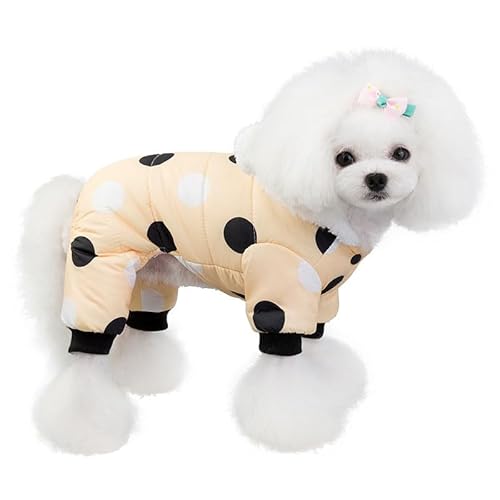 SARUEL Winter Warme Hundekleidung Haustier Overall Jacke Welpe Dick Gepolsterter Mantel Für Kleine Mittelgroße Hunde Kapuzenweste Chihuahua Bulldogge Kostüme,Gelb,XL SARUEL Winter Warme Hundekleidung Haustier Overall Jacke Welpe Dick Gepolsterter Mantel Für Kleine Mittelgroße Hunde Kapuzenweste Chihuahua Bulldogge Kostüme,Gelb,XL von SARUEL