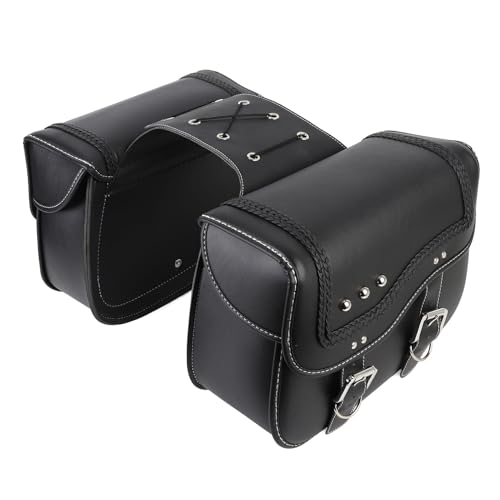 SASKATE 30L -Kapazität Schwarz PU Leder -Wasserdichtungsmotorrad -Sattelbeutel, Geeignet für Motorräder mit Schwingen oder Gestellen, Universeller Installationstyp SASKATE 30L -Kapazität Schwarz PU Leder -Wasserdichtungsmotorrad -Sattelbeutel, Geeignet für Motorräder mit Schwingen oder Gestellen, Universeller Installationstyp von SASKATE