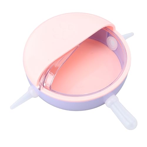 SASKATE Welpenmilchfuttermittel, Welpenfuttermilchschale, Multi -Nippel Plastik, Leicht zu Reinigen, Anti -Blähungen für Kätzchen Haustier (Rosa) von SASKATE
