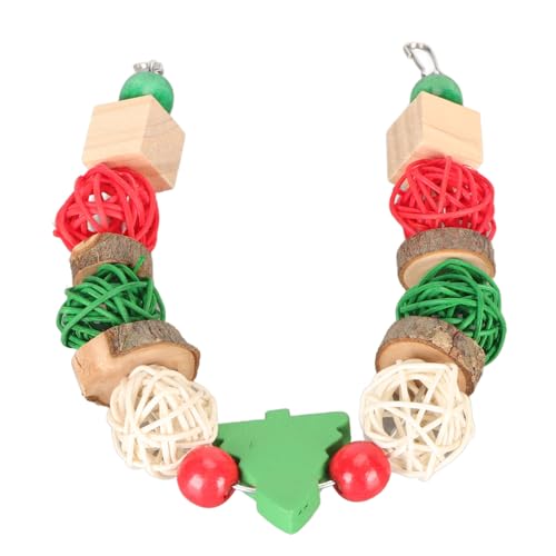 Weihnachts-Kauspielzeug aus Holz Zum Aufhängen, Papageien-Kauspielzeug, Bunte Zähne Knirschende Rattan-Kugel, Weihnachtsvogel-Kauspielzeug aus Holz, Zum Kauen von Papageien, Weihnachts-Kauspielzeug aus Holz Zum Aufhängen, Papageien-Kauspielzeug, Bunte Zähne Knirschende Rattan-Kugel, Weihnachtsvogel-Kauspielzeug aus Holz, Zum Kauen von Papageien, von SASKATE