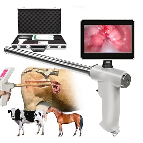 Professionelle visuelle künstliche Befruchtungspistole – Rotierender Bildschirm, KI-Pistole zur künstlichen Befruchtung von Tieren für Schafe/Schweine/Kuh, Konstante Temperaturheizung,Cow/Horse von SATSAT