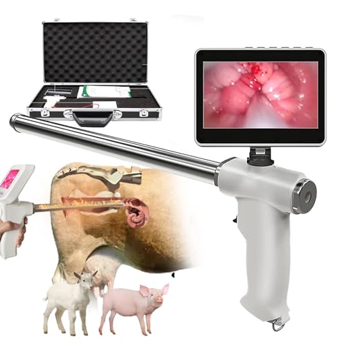 Professionelle visuelle künstliche Befruchtungspistole – Rotierender Bildschirm, KI-Pistole zur künstlichen Befruchtung von Tieren für Schafe/Schweine/Kuh, Konstante Temperaturheizung,Sheep/Pig von SATSAT