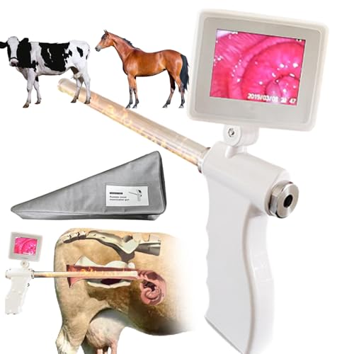 SATSAT Kit zur künstlichen Befruchtung (rotierender Bildschirm), Professionelle visuelle künstliche Befruchtungspistole für Kühe/Rinder, Pferde, Esel, Kamele, Heizung mit konstanter Temperatur von SATSAT