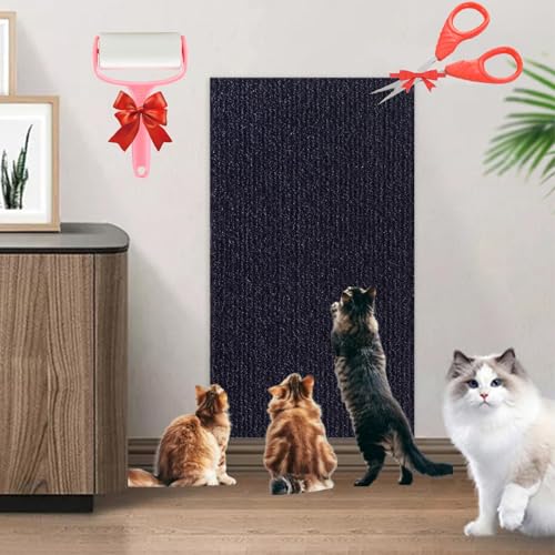 Asisumption Cat Scratching Mat,Cat Scratching Mat - Protecting Furniture,Cat Climbing Mat,Trimmable Self-Adhesive Cat Couch Protector for Cat Wall Furniture,Couch Protection (11.8 * 39.4in,Blue) von SATUSA