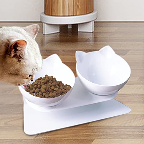 Futternapf Doppelnapf Hundenapf Katzennapf Katzen Futterstation Fressnapf für kleine Hunde Napfset Futternäpfe Katzenfutter Näpfe15° 13cm weiße Futternapf Doppelnapf Hundenapf Katzennapf Katzen Futterstation Fressnapf für kleine Hunde Napfset Futternäpfe Katzenfutter Näpfe15° 13cm weiße von SAUADY