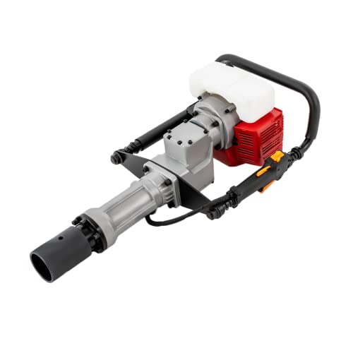 SAUADY Gasbetriebener Pfahlramme T-Pfostentreiber Zaunhammer 2-Takt-Motor für Gebäude Leitplanken Halterungen Schwarz Rot Grau 80 * 35 * 25CM von SAUADY
