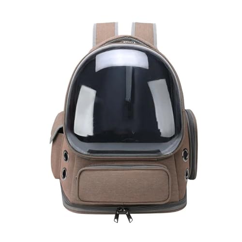 Motorrad-Satteltaschen, transparent, Haustier-Tragetasche, Outdoor-Reiserucksack für Katzen, kleine Hunde, atmungsaktiv, Katzen-Tragetasche, Haustierbedarf, Motorgepäcktasche (Kaki) von SAUANMNKTP