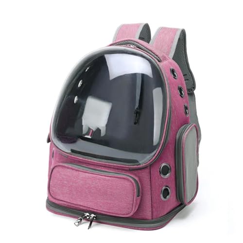 Motorrad-Satteltaschen, transparent, Haustier-Tragetasche, Outdoor-Reiserucksack für Katzen, kleine Hunde, atmungsaktiv, Katzen-Tragetasche, Haustierbedarf, Motorgepäcktasche (Rosa) von SAUANMNKTP