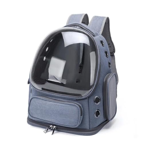 Motorrad-Satteltaschen, transparent, Haustier-Tragetasche, Outdoor-Reiserucksack für Katzen, kleine Hunde, atmungsaktiv, Katzen-Tragetasche, Haustierbedarf, Motorgepäcktasche (blau) von SAUANMNKTP