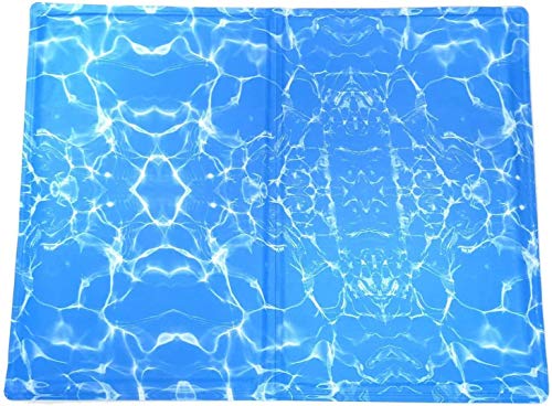 SAUERLAND PETGARD Kühlmatte für Hunde 65 x 50 cm, blau Wellendesign, Kühl-Unterlage ohne Einfrieren von SAUERLAND