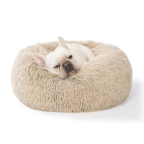 SAVFOX Hundebetten, Plüsch, beruhigend, Donutform, bequem, Kuschelbett für kleine bis sehr große Hunde und für Katzen, Kunstfell, waschbar, mehrere Größen: XS–XXL SAVFOX Hundebetten, Plüsch, beruhigend, Donutform, bequem, Kuschelbett für kleine bis sehr große Hunde und für Katzen, Kunstfell, waschbar, mehrere Größen: XS–XXL von SAVFOX