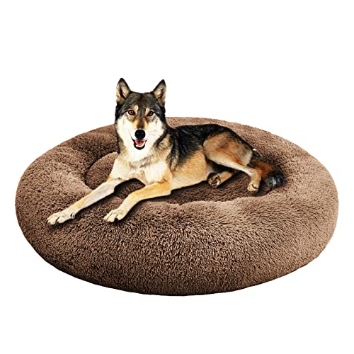 SAVFOX Plüsch beruhigende Hundebetten, Donut Hundebett für kleine Hunde, Medium, Large & X-Large, Comfy Cuddler Hundebett und Katzenbett in Kunstfell, waschbar Hundebett, mehrere große S-XL SAVFOX Plüsch beruhigende Hundebetten, Donut Hundebett für kleine Hunde, Medium, Large & X-Large, Comfy Cuddler Hundebett und Katzenbett in Kunstfell, waschbar Hundebett, mehrere große S-XL von SAVFOX
