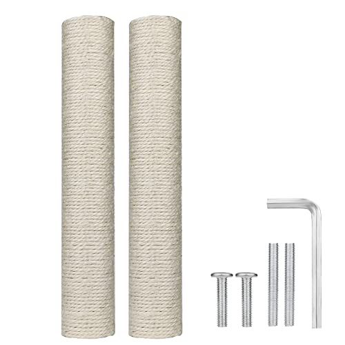 2 Stück Ersatz Kratzbaum Stämme, 40cm Kratzbaum-Kratzbaum, mit 4 M8 Schrauben Natur Sisal-Ersatzstangen für Kätzchen Kratzbaumturm 2 Stück Ersatz Kratzbaum Stämme, 40cm Kratzbaum-Kratzbaum, mit 4 M8 Schrauben Natur Sisal-Ersatzstangen für Kätzchen Kratzbaumturm von SAVITA