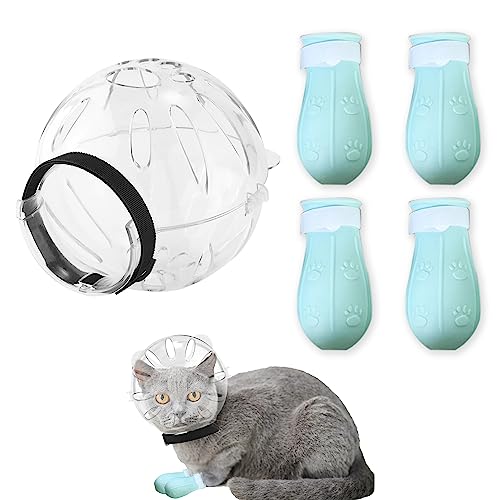 Atmungsaktiver Blasenhelm für Katzen mit Pfotenabdeckungen, Aulkorb für Katzen zur Fellpflege Maske für Die Fellpflege von Katzen für Kätzchen zum Baden Rasieren und Krallenschneiden von Katzen Atmungsaktiver Blasenhelm für Katzen mit Pfotenabdeckungen, Aulkorb für Katzen zur Fellpflege Maske für Die Fellpflege von Katzen für Kätzchen zum Baden Rasieren und Krallenschneiden von Katzen von SAVITA