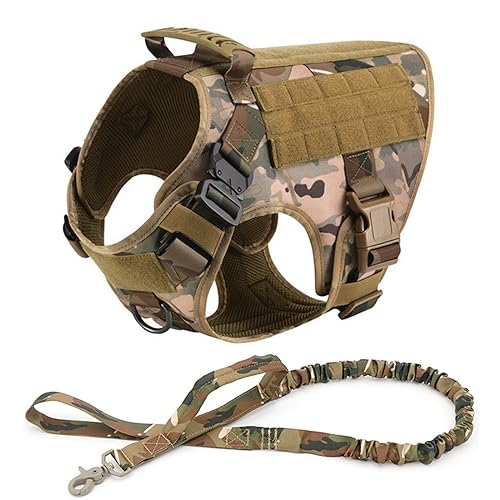 Großes Hundegeschirr und Leine Set Haustier Deutscher Schäferhund Training Walking Weste Hundegeschirr und Halsband Set Alle Rassen Hund (Farbe: CM Geschirr Leine, Größe: XL) von SAVOMA