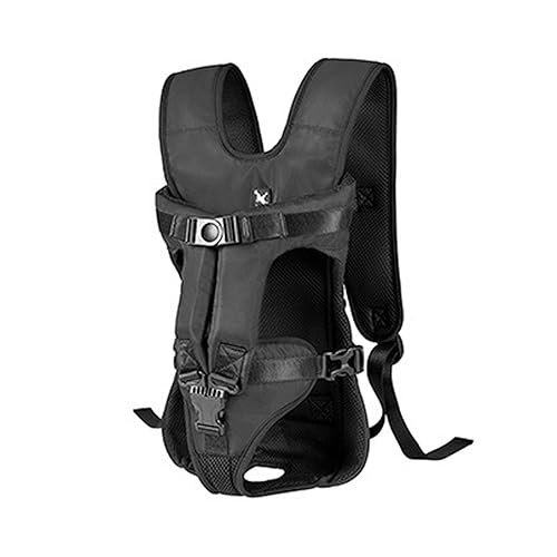 Haustier-Hundetragetasche-Tragetasche-Hundetragerucksack aus doppelter Schulter tragbarer Reiserucksack im Freien Hundetragetasche Reiseset (Farbe: Schwarz, Größe: XL) von SAVOMA