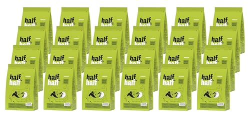 Half&Half - Katzenfutter Trocken - Trockenfutter für Katzen - für Erwachsene Katze empfindlich - Türkei - mit getrocknetem frischem Fleisch, mit VIT. A, D3, E - 24er-Pack (24x300 g) von SAVORY to excite