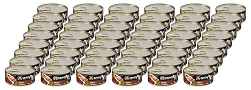 Savory - Hundefutter Nass - Nassfutter für Hunde - für Erwachsener Hund - Ente - Zarte Pastete mit saftiger und lockerer Textur, hoher Fleischanteil - 48er-Pack (48x100 g) von SAVORY to excite
