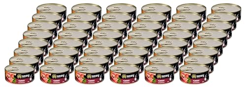 Savory - Hundefutter Nass - Nassfutter für Hunde - für Erwachsener Hund - Türkei - Zarte Pastete mit saftiger und lockerer Textur, hoher Fleischanteil - 48er-Pack (48x100 g) von SAVORY to excite