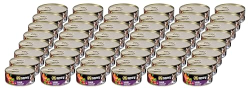 Savory - Katzenfutter Nass - Katzennassfutter - für Erwachsene Katze sterilisiert - Lamm - Weiche Fleischstücke, mit Taurin, Vitamine E, D3, Zink - Nassfutter 48er-Pack (48x100 g) von SAVORY to excite