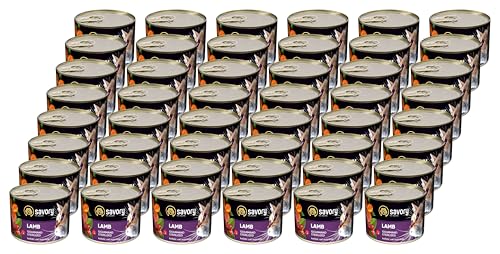 Savory - Katzenfutter Nass - Katzennassfutter - für Erwachsene Katze sterilisiert - Lamm - Weiche Fleischstücke, mit Taurin, Vitamine E, D3, Zink - Nassfutter 48er-Pack (48x200 g) von SAVORY to excite