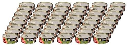 Savory - Katzenfutter Nass - Katzennassfutter - für Kätzchen - Türkei - Weiche Fleischstücke, mit Taurin, Vitamine E, D3, Zink - Nassfutter 48er-Pack (48x100 g) von SAVORY to excite