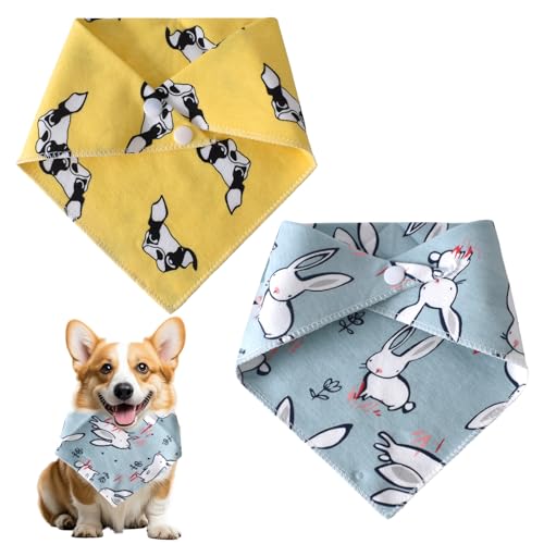 2 Stück Hund Bandana, Weiche Dog Pets Scarf aus Baumwolle, Niedliche Dogs Triangle Bibs mit Modische Muster, Halstuch Pet Triangle Scarf für Mittelgroße und Große Hunde, Alle Jahreszeiten, 40 x 20 cm 2 Stück Hund Bandana, Weiche Dog Pets Scarf aus Baumwolle, Niedliche Dogs Triangle Bibs mit Modische Muster, Halstuch Pet Triangle Scarf für Mittelgroße und Große Hunde, Alle Jahreszeiten, 40 x 20 cm von SAVOSWEET