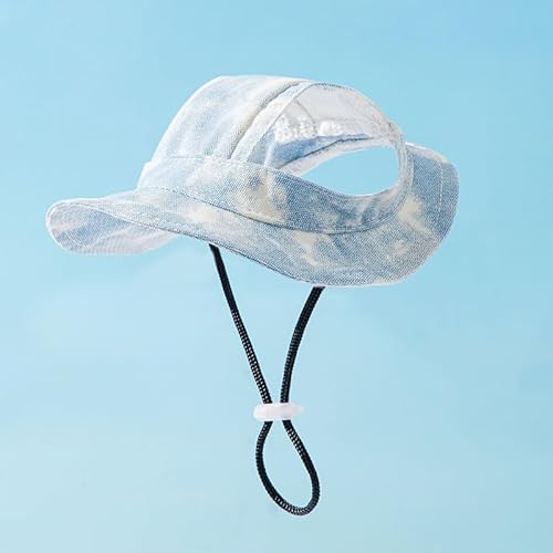 Modisch Hund Baseballmütze, Sonnenschutz Hundemütze für Hund, Verstellbare Baseballmütze für Haustiere, Hunde-Sonnenhut mit Ohrlöcher, Hund Baseballmütze für Kleine Hunde, Welpen, Katzen (S-Blau) Modisch Hund Baseballmütze, Sonnenschutz Hundemütze für Hund, Verstellbare Baseballmütze für Haustiere, Hunde-Sonnenhut mit Ohrlöcher, Hund Baseballmütze für Kleine Hunde, Welpen, Katzen (S-Blau) von SAVOSWEET