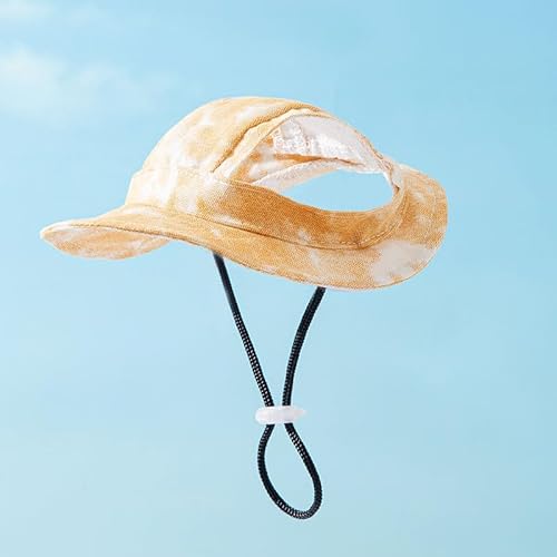 Modisch Hund Baseballmütze, Sonnenschutz Hundemütze für Hund, Verstellbare Baseballmütze für Haustiere, Hunde-Sonnenhut mit Ohrlöcher, Hund Baseballmütze für Kleine Hunde, Welpen, Katzen (S-Gelb) Modisch Hund Baseballmütze, Sonnenschutz Hundemütze für Hund, Verstellbare Baseballmütze für Haustiere, Hunde-Sonnenhut mit Ohrlöcher, Hund Baseballmütze für Kleine Hunde, Welpen, Katzen (S-Gelb) von SAVOSWEET