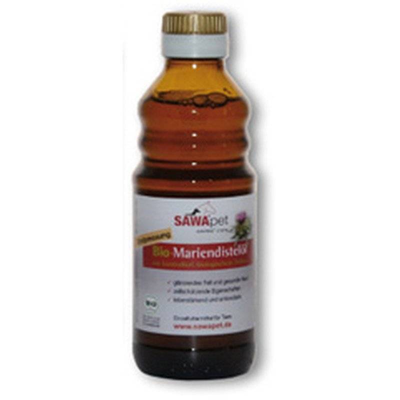 SAWApet Bio Mariendistelöl - 250 ml (75,60 € pro 1 l) von SAWApet