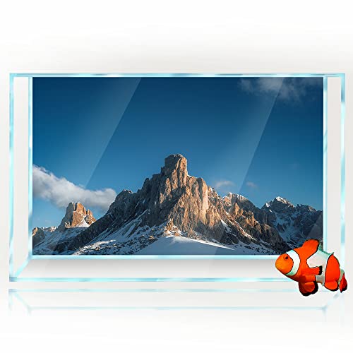 Aquarium-Hintergrund, 3D-Schnee, Berge, blauer Himmel, HD-Druck, Tapete, Aquarium, Reptilien, Hintergrund, Dekorationen, PVC-Landschaft, Poster, Aufkleber (19,6 x 39,3 (50 x 100 cm)) von SB little