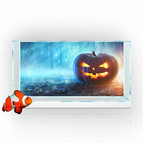 Aquarium-Hintergrund-Aufkleber, Kürbis, Halloween, HD-Druck, Tapete, Aquarium-Hintergrund, Dekorationen, PVC-Landschaftsposter (40 x 60 cm) von SB little