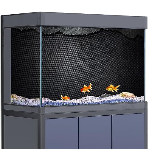 Aquarium Hintergrund Aufkleber Dekoration für 5-55 Gallonen Aquarien, Metall Grunge Scratches HD 3D Reptilien Habitat Poster (30 x 45 cm) von SB little