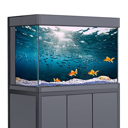 Aquarium-Hintergrundaufkleber, Meeresboden, Fisch, Schule, HD-Druck, Tapete, Aquarium-Hintergrund, Dekorationen, PVC-Landschaft, Poster (11,8 x 15,7 (30 x 40 cm)) von SB little