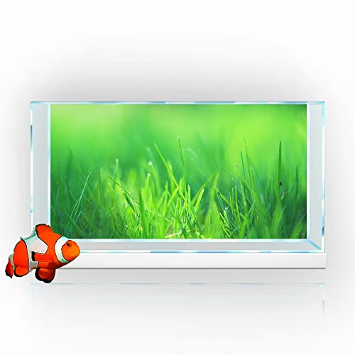 Aquarium-Hintergrundaufkleber, grüne Graspflanzen, Natur, HD-Druck, Tapete, Aquarium-Hintergrund, Dekorationen, PVC-Landschaftsposter (50 x 100 cm)) von SB little
