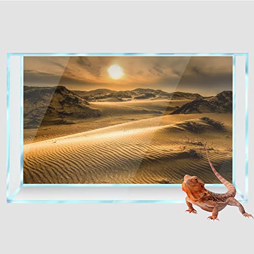 Reptilien Habitat Hintergrund Sonne Wüste 3D HD Druck Tapete Aquarium Hintergrund Dekorationen PVC Landschaft Poster Aufkleber (19,6 x 39,3 (50 x 100 cm)) von SB little