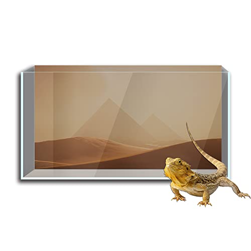 Reptilien Habitat Terrarien Hintergrund Aufkleber Wüste Pyramide Ägypten HD Druck Tapete Aquarium Hintergrund Dekorationen PVC Landschaft Poster (11,8 x 15,7 (30 x 40 cm)) von SB little