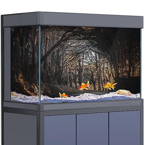 SB little Aquarium-Hintergrund-Aufkleber, Dekoration für Aquarien, Naturbäume, Straßenlandschaft, HD-3D-Poster für Reptilienlebensraum, 40 x 80 cm von SB little
