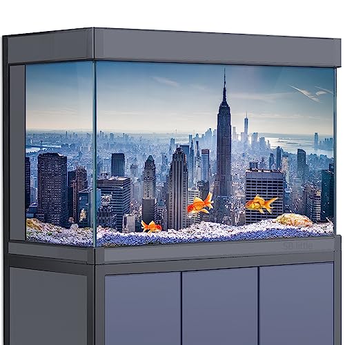 SB little Aquarium-Hintergrund-Aufkleber, Dekoration für Aquarien, New York City Gebäude, HD 3D Reptilien-Habitat-Poster (40 x 80 cm) von SB little