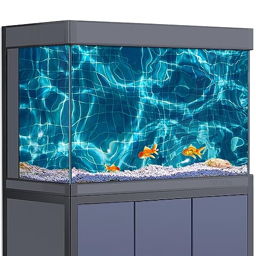 SB little Aquarium-Hintergrund-Aufkleber, Dekoration für Aquarien, Pool-Wasserwellen, HD-3D-Reptilien-Habitat-Poster (50 x 100 cm) von SB little