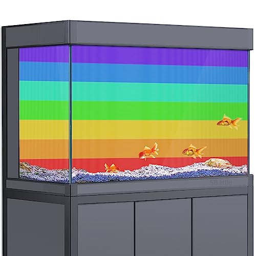 SB little Aquarium-Hintergrund-Aufkleber, Dekoration für Aquarien, Regenbogen-Flagge, HD-3D-Poster für Reptilienlebensraum, 30 x 45 cm von SB little