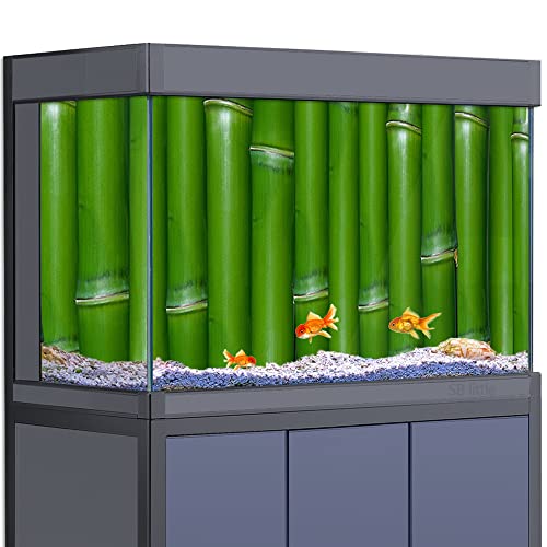 SB little Aquarium-Hintergrund-Aufkleber, Dekoration für Aquarien, Reptilien-Lebensraum, Bambusholz-Textur, Pflanzen, HD, 3D-Poster, 60 x 120 cm von SB little